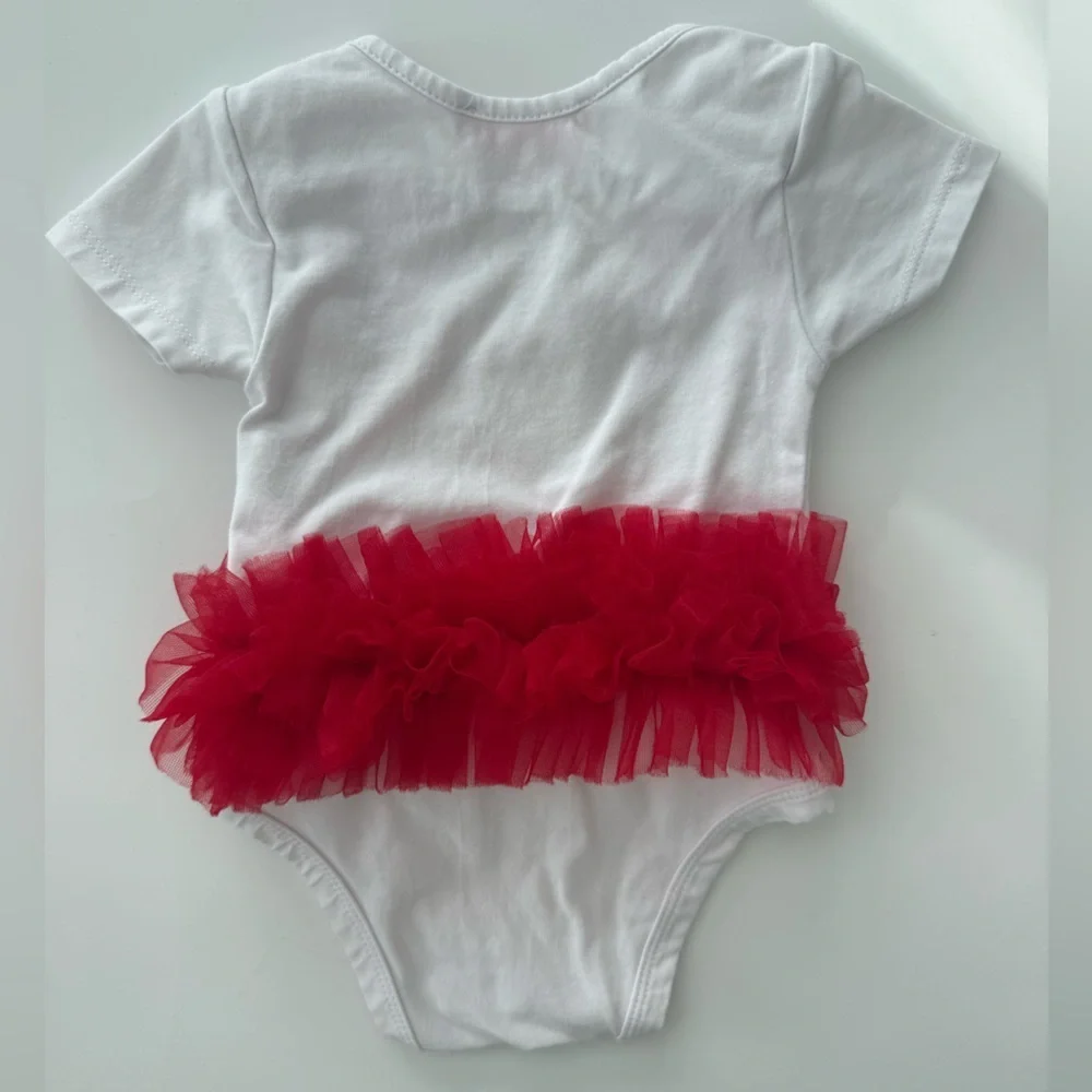 Popatu 18M Christmas Baby Onesie with Red Tutu​